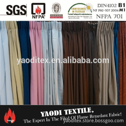 100% polyester flame retardant blackout fabric